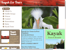 Tablet Screenshot of kayakecotours.com